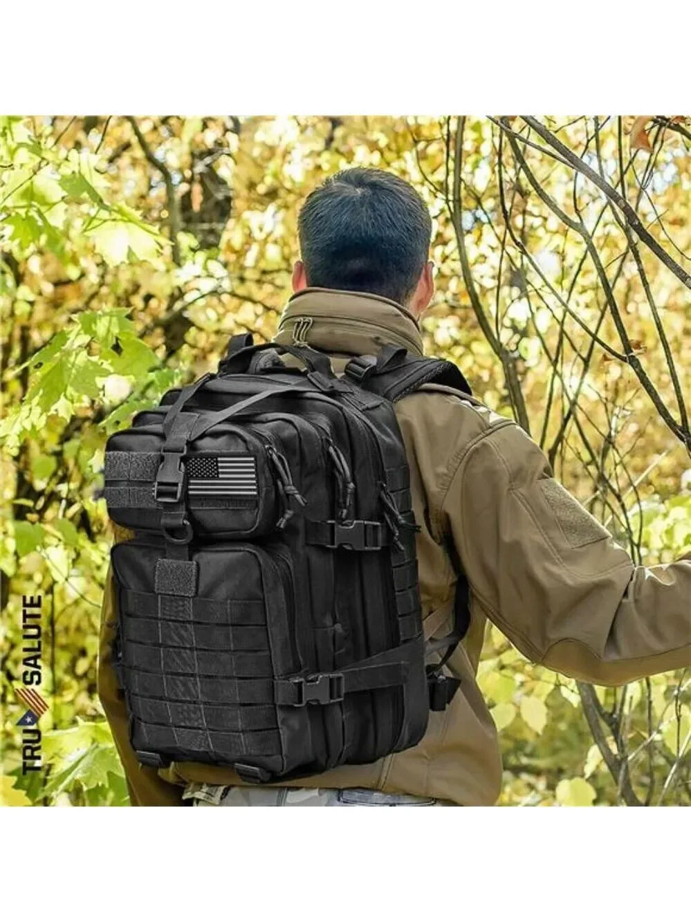 Tru Salute 45L Tactical Backpack Military Molle Bugout Bag Survival Rucksack